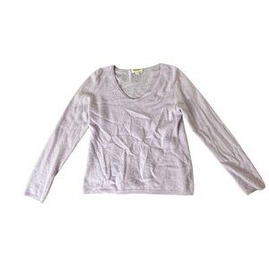Charter Club Cashmere Sweater V-Neck Lilac Size Large